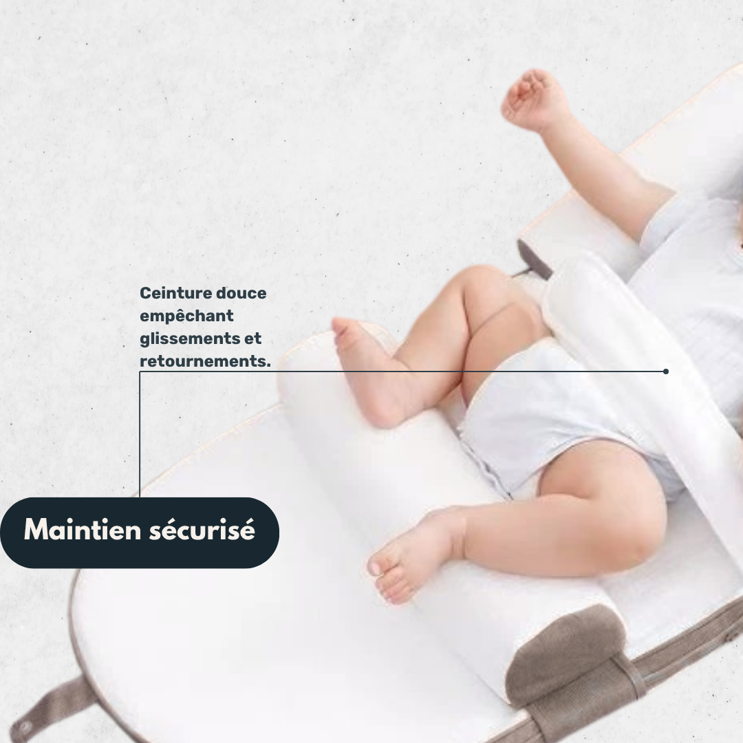 🌙 Lemounou Zenplace – Matelas inclinable & portable pour bébé