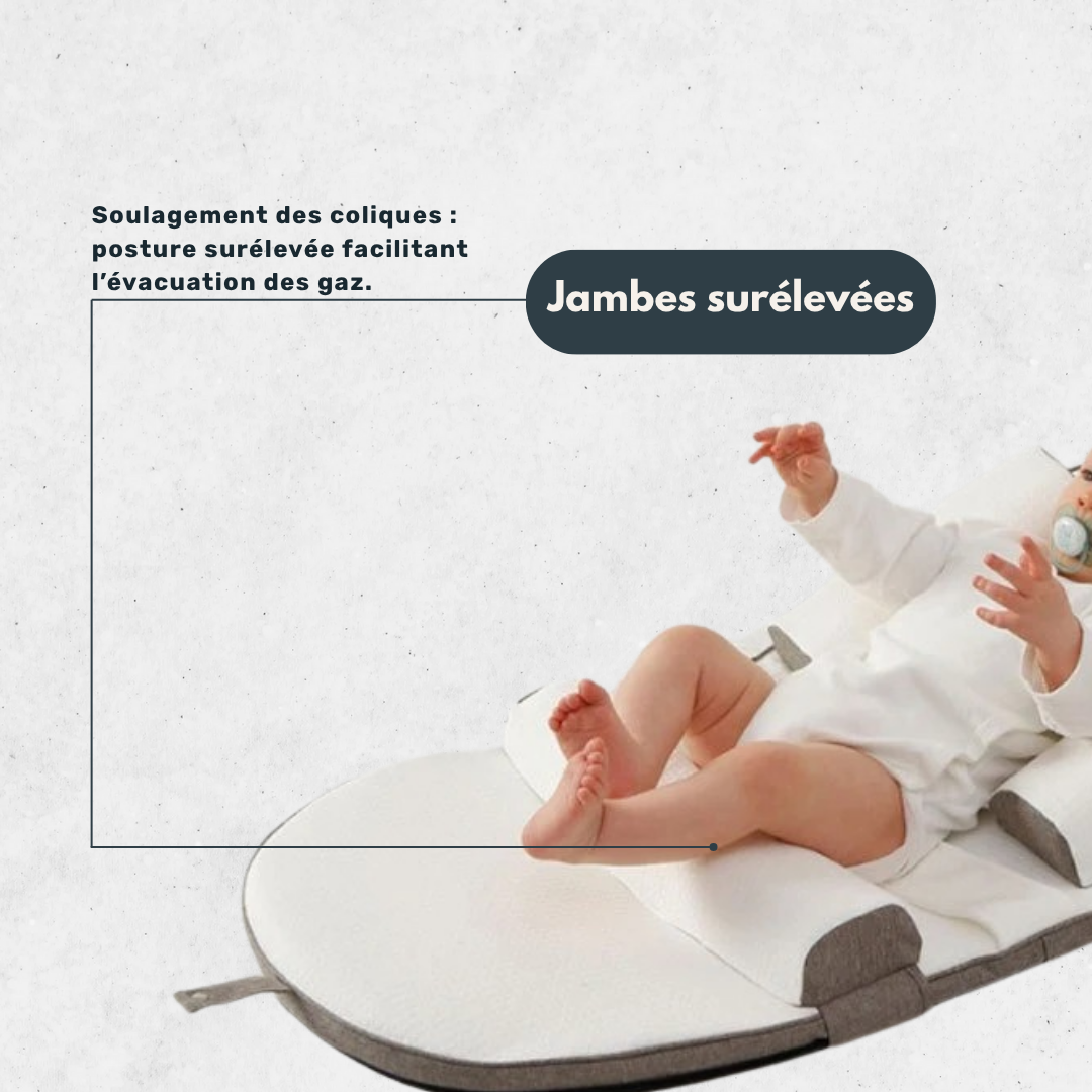 🌙 Lemounou Zenplace – Matelas inclinable & portable pour bébé